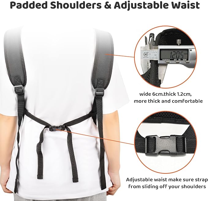 Wakytu Dog Front Carrier Backpacks for Small Dogs, Legs Out Pet Carrier Sling Backpack with Adjustable Padded Ventilated Shoulder Straps, Easy-Fit for Traveling Hiking Camping, Medium