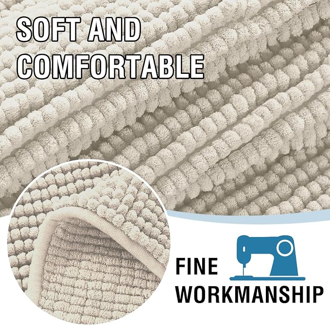 H.VERSAILTEX Plush Chenille Couch Cover for 3 Cushion Couch Anti Slip Washable Sofa Slipcovers Soft and Durable Furniture Protector for Dogs Cats Kids (27.5" x 59", Island Fossi)