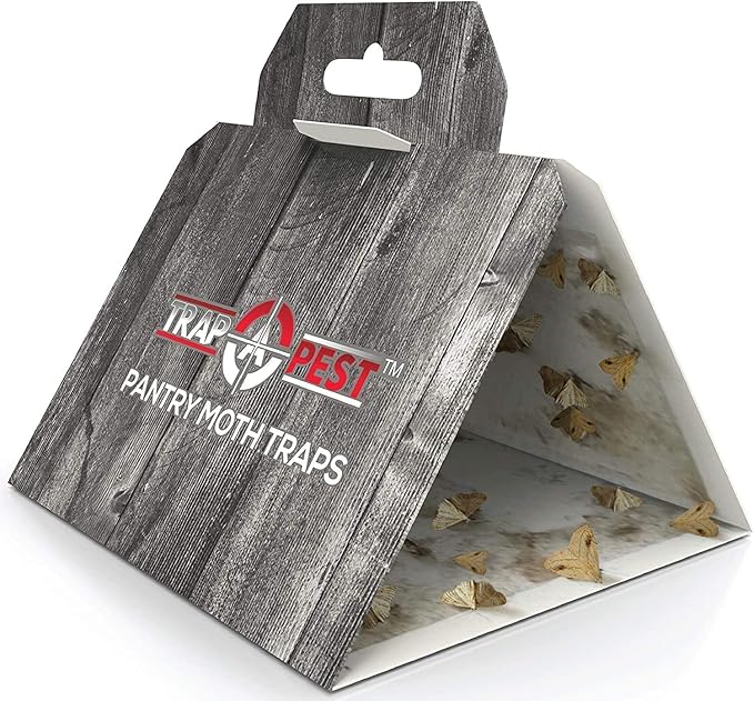 8 Pack Pantry Moth Traps- Safe and Effective for Food and Cupboard- Glue Traps with Pheromones and Anti bacterial for Pantry Moths