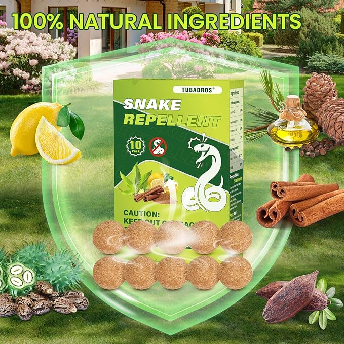 Snake Repellent, Snake Repellent for Yard, Lawn Garden, Outdoor Use, Snake Away, Plant Essential Oils to Repel Snake-10Pack