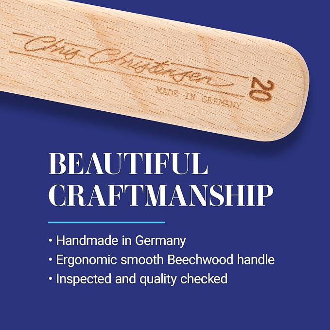 Chris Christensen 35 mm Oval Pin Dog Brush, Original Series, Groom Like a Professional, Stainless Steel Pins, Lightweight Beech Wood Body, Ground and Polished Tips
