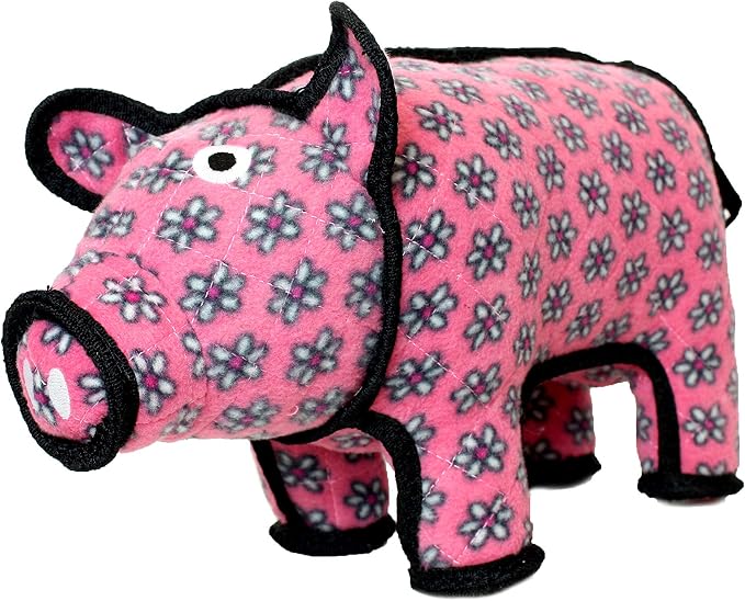 TUFFY® : 2 Pack Pig Dog Toy: Ultra Durable Plush Toy with Multiple Layers & Reinforced Seams, Washable and Floats, Original Construction