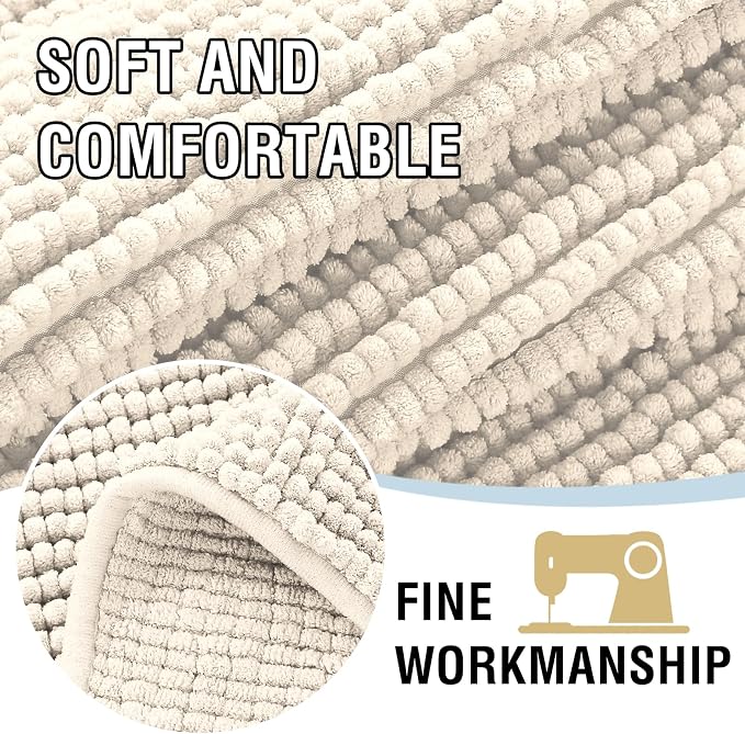 H.VERSAILTEX Plush Chenille Couch Cover for Dogs Pets Blanket for Bed Anti-Slip Soft and Durable Furniture Protector for Small Medium Large Cats Washable (52" x 82", Ivory)