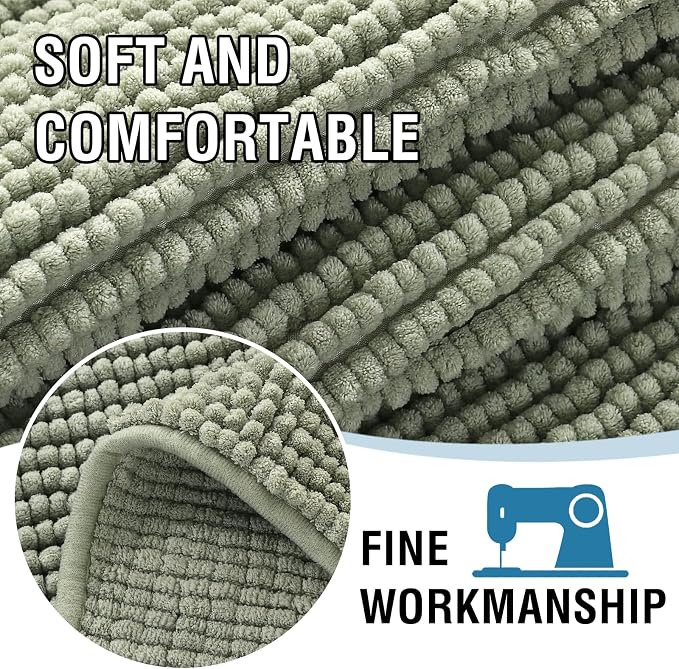 H.VERSAILTEX Plush Chenille Couch Cover for 3 Cushion Couch Anti Slip Washable Sofa Slipcovers Soft and Durable Furniture Protector for Dogs Cats Kids (27.5" x 82", Sea Foam)