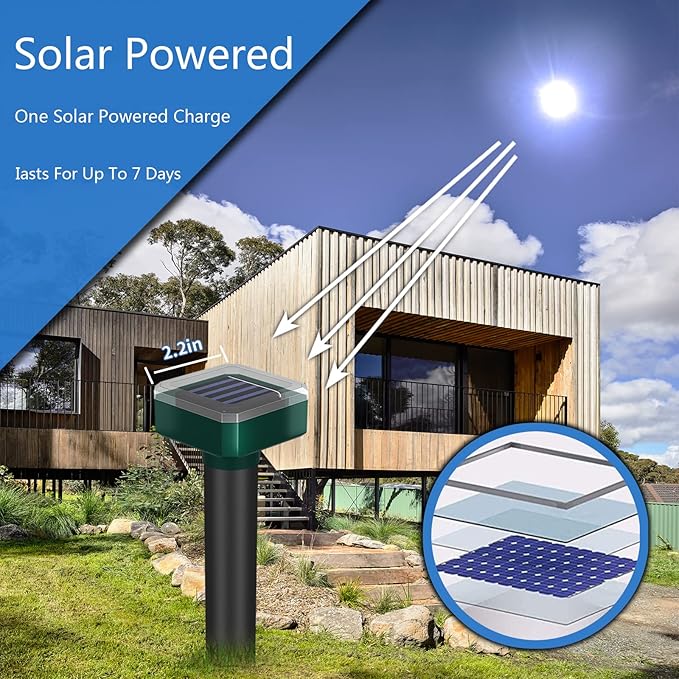 Effective Solar Deer Repellent Outdoor - Deer Deterrent Devices for Your Yard, Keep Deer Away Using High-Tech Deer Repeller, Pet Safe (6)