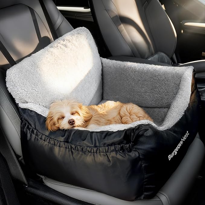 Dog Car Seat for Small Dogs & Cats Under 25 lbs,Black