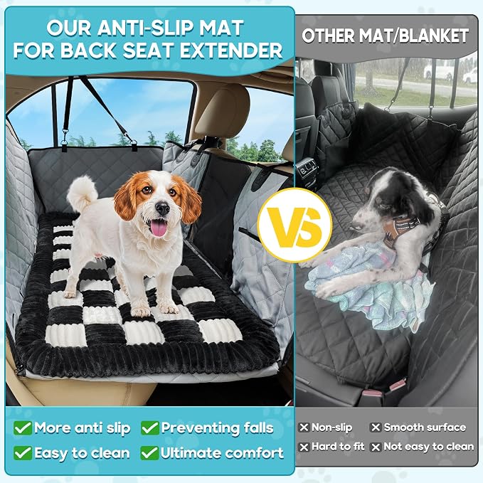 Dog Car Bed Mat Non-Slip Backseat Extender Dog Bed 56" x28.7" | Travel Bed for Dogs，Chew-Resistant, Easy Clean & Scratch-Proof, Comfort Design, Fits Trucks/Sedans/SUVs