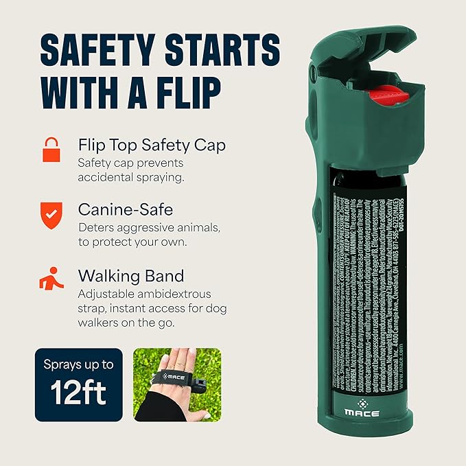 Mace Animal Defense Sprays - EPA Registered Animal Deterrent, Max Strength OC, Outdoor Safety Personal Protection for Women & Men, Guard Alaska Bear Spray OR Mace Dog Spray Options