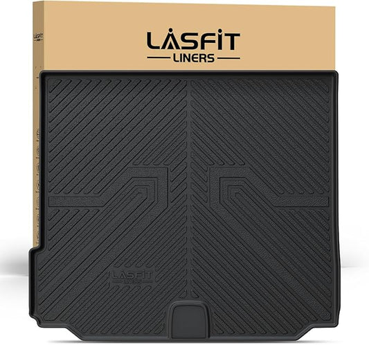 LASFIT Trunk Mat for BMW X5 2014 2015 2016 2017 2018, All Weather TPE Cargo Mats Custom Fit Cargo Liner Front & Rear Trunk Liner, Black