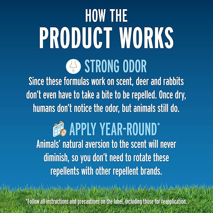 Liquid Fence Deer And Rabbit Repellent Ready-To-Use, Apply Year-Round, 32 Ounces