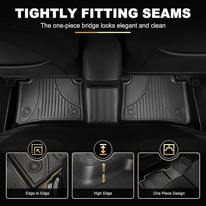 AOMSAZTO Floor Mats Compatible with Toyota Corolla Sedan 2014-2019, Heavy Duty TPE All Weather Automotive Floor Mats, 1st & 2nd Row Full Set Floor Liners, Anti Skid Car Mats(not fit for Hatchback)