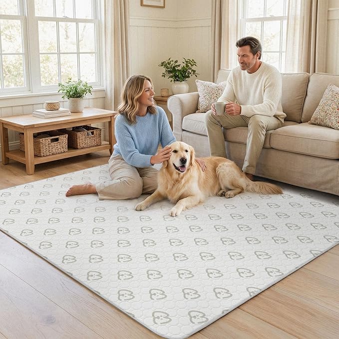 FXW Washable Pee Pads for Dogs, Super Absorbent, 63" Square, 2 Packs | Machine washable, Non-slip backing, Fits 24"H 8-Panel FXW Rollick/Homeplus Playpens