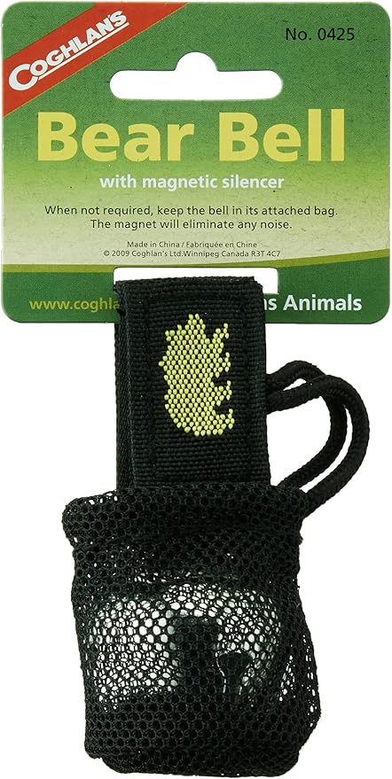 Coghlan's Magnetic Bear Bell with Silencer - Hiking Safety Gear for Wildlife Alert -Silver
