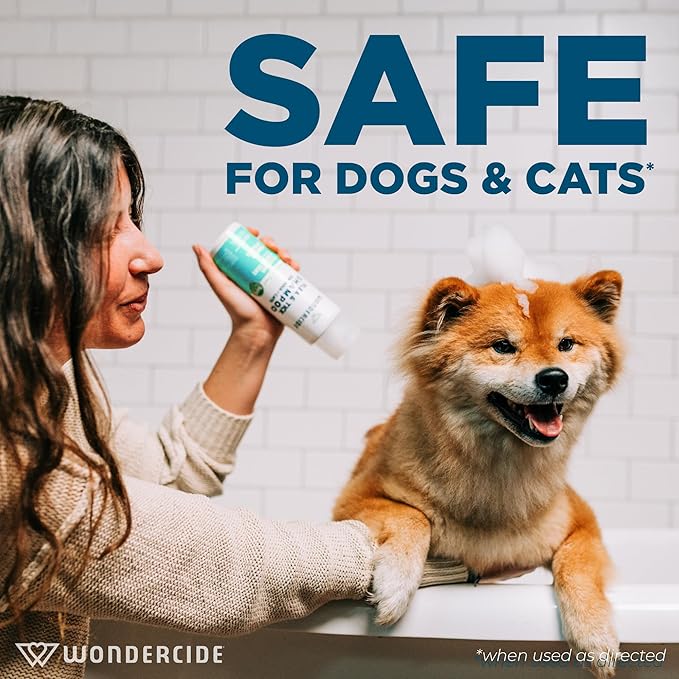 Wondercide - Flea & Tick Shampoo for Dogs and Cats - Flea and Tick Treatment with Natural Essential Oils - for Pets Over 4 Months - Powered by Plants - Cedarwood - 12 Fl oz