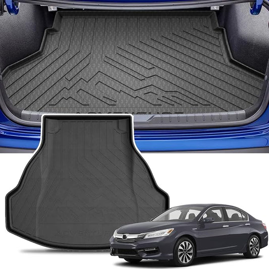 KUST Cargo Trunk Mat for Honda Accord 2013-2017, Rear Cargo Liner for Accord Accessories All Weather TPE Rubber Car Mat Raised Edge