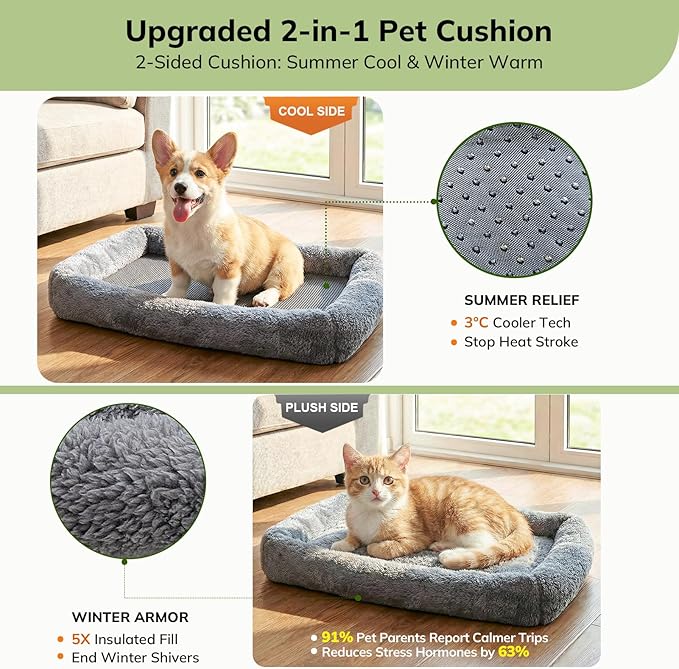 Morpilot Top and Side Expandable Cat Carrier for Pets up to 20lbs | Airline Approved Collapsible Soft-Sided Pet Carrier for Car Rides and Vet Visits (Dark Gray)
