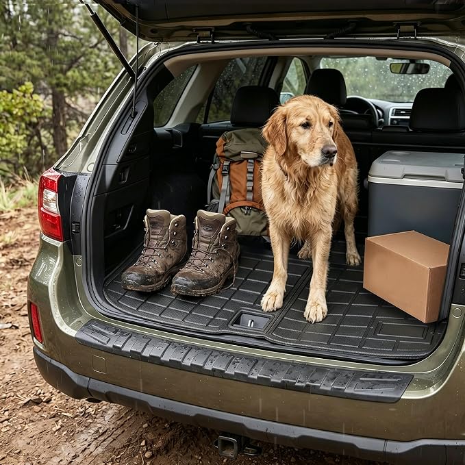 Floor Mats for 2016-2022 Honda Pilot 8 Seats (No Elite Models) All Weather Trunk Mat TPE Trunk Liner Cargo Mat Back Seat Cover for Pilot Car Accessories (Floor Liner + 2 in 1 Cargo Liner)