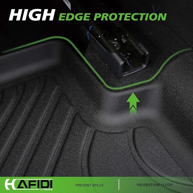 HAFIDI® Floor Mats & Cargo Liner Set Fit for 2023 2024 2025 2026 Honda CRV Hybrid & Honda CR-V All Weather Protection TPE Anti-Slip Automotive Full Set Floor Liners Custom Accessories -Black