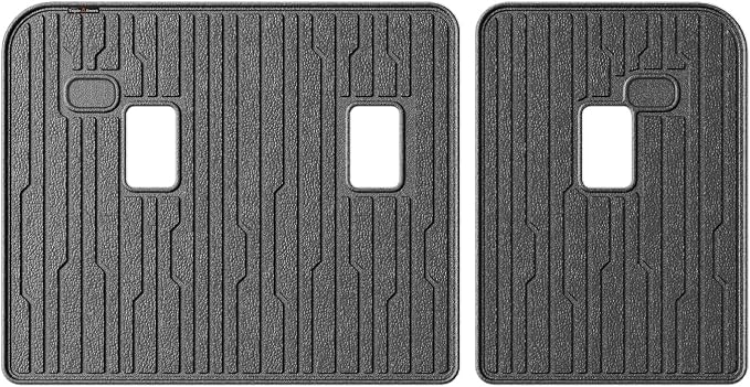 TripleAliners Backrest Mats All Weather Liners Compatible with 2024-2026 GMC Acadia/Chevy Traverse & 2025 2026 Buick Enclave TPE Third Row Seats Back Cover