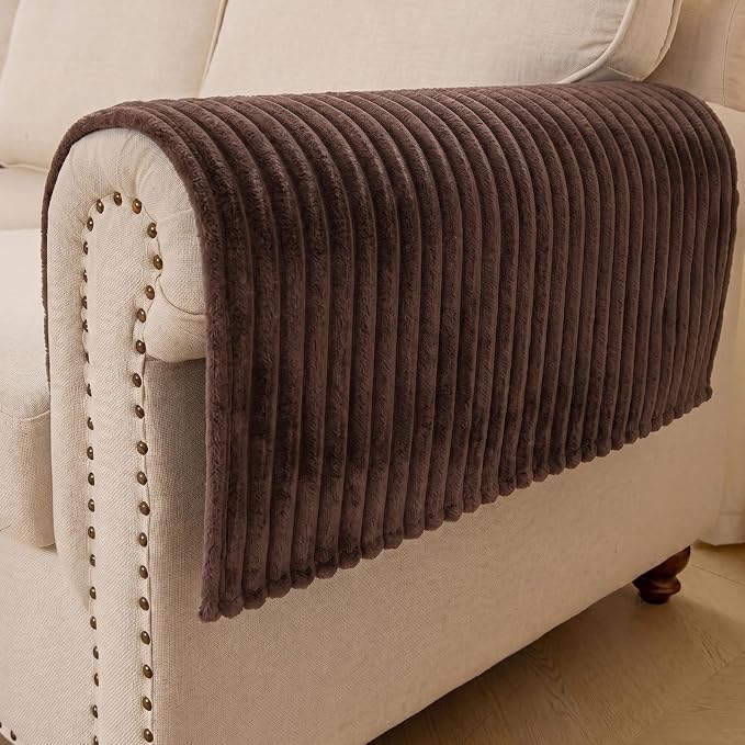 FUANGUI Waterproof Armrest Couch Cover for Dogs, Washable Backrest Cover | Soft Recliner Chair Protector, Cat Dog Armchair Armrest Cover Non-Slip Couch Covers Sofa Pet Friendly