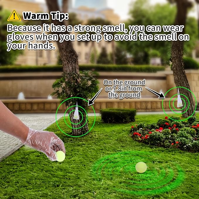 USKICH 10 Pack Snake Away Repellent, Snake Repellent Balls for repelling Snakes Rats and Other Pests, for Yard Lawn Garden Camping Fishing, Natural Plant Formula Pest Insect Control(Recipe Upgrade)…