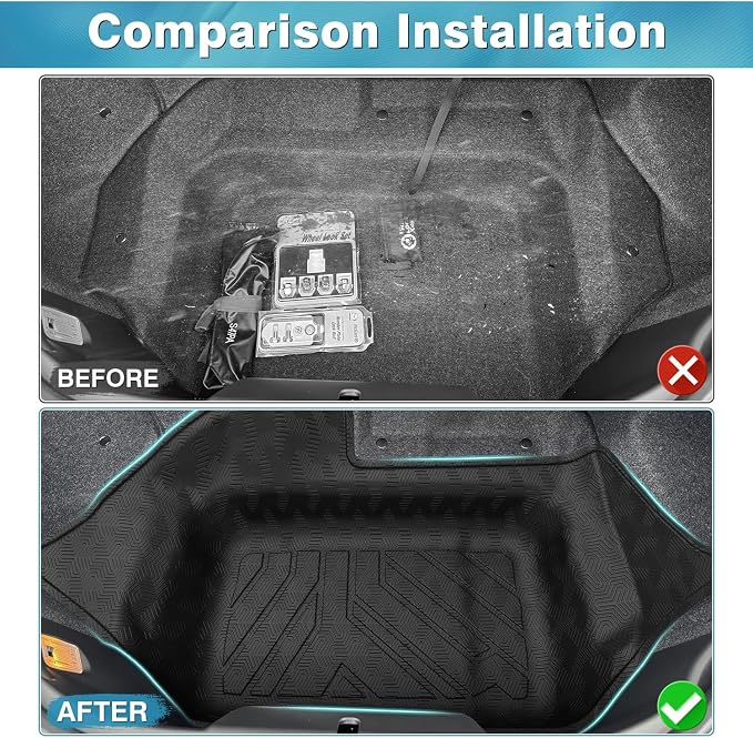 Mixsuper Cargo Liner for Mazda MX-5 MX5 Miata 2016-2025, Trunk Mat for MX5 Miata Accessories Cargo Mat Rear Trunk Liner Black
