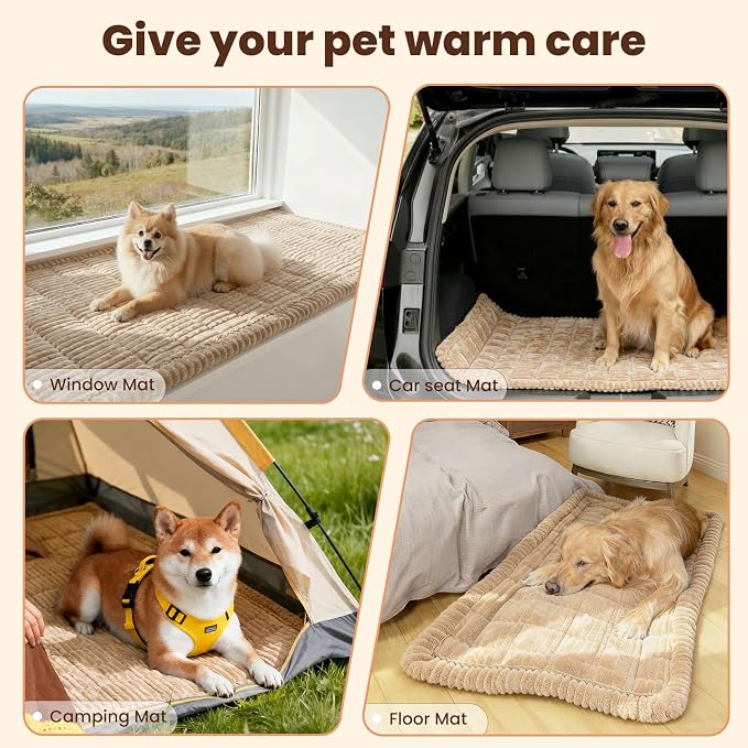 Couch Cover for Dogs Washable, Non Slip Couch Covers for Sofa Pet Friendly, Couch Cushion Covers for Dog, Thick, Soft for Sofa Protector (Camel, 27.6" x 47.2"/70 x 120cm)