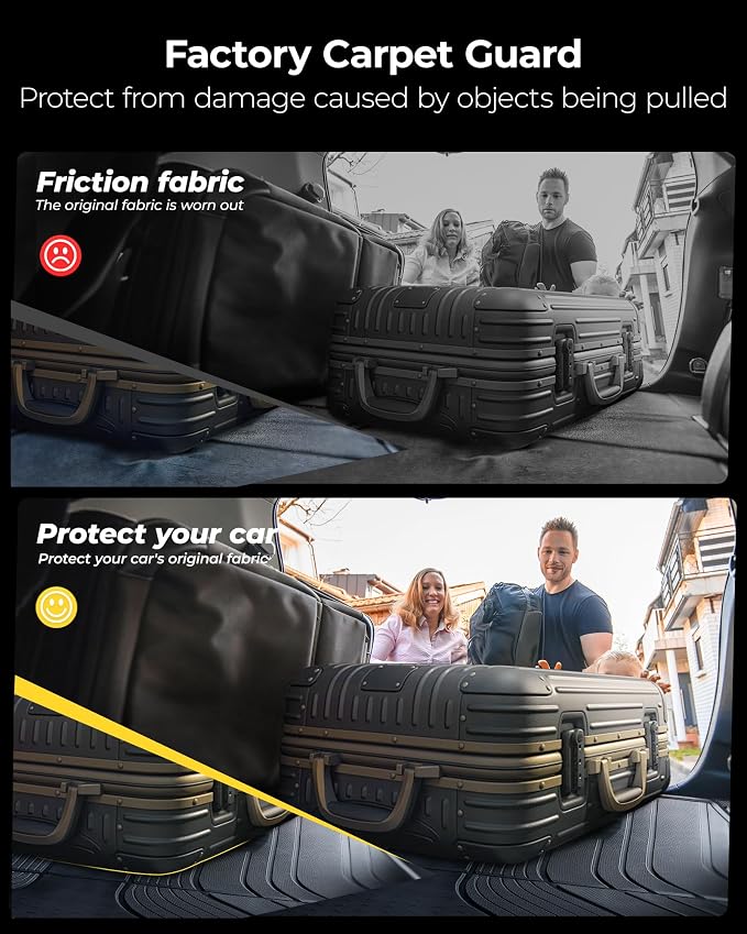 3W Cargo Liner Fit for Honda Odyssey 2018-2025 2026 Custom Fit Trunk Liner Mini Passenger Van, All Weather Use Heavy Duty Trunk Mat Black