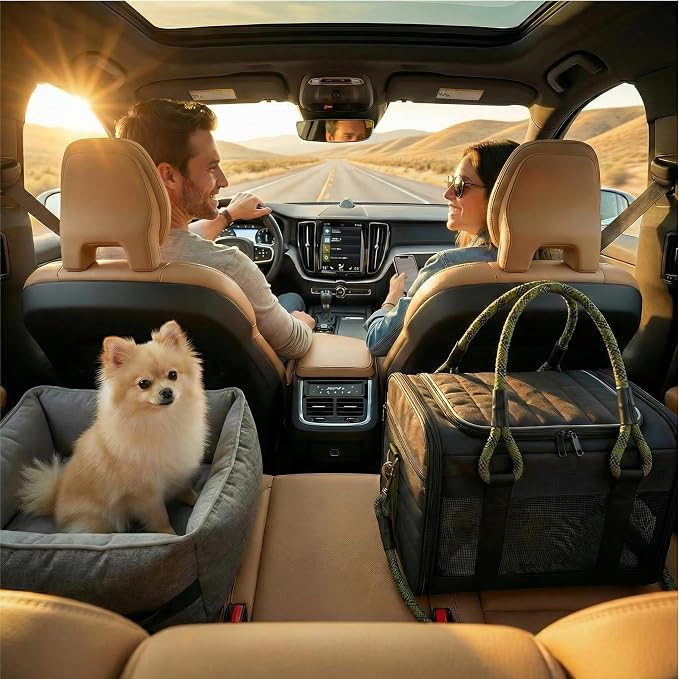 Soft-Sided Dog & Cat Carrier | for Car Rides, Vet Visits, Errands & Daily Outings | Fits Small Dogs & Cats Up to 15 lbs | 18" L x 11.5" H | Yorkies, Chihuahuas & More