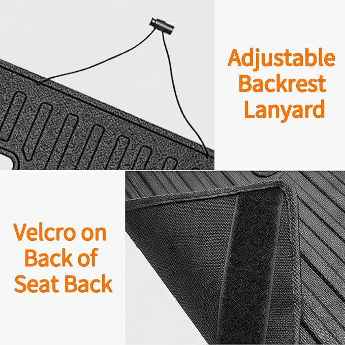 Floor Mats for 2016-2022 Honda Pilot 7 Seats (No Elite Models) All Weather Trunk Mat Cargo Mat TPE Trunk Liner Back Seat Cover Pilot Accessories (Floor Liner+Cargo Liner with Backrest Mat)