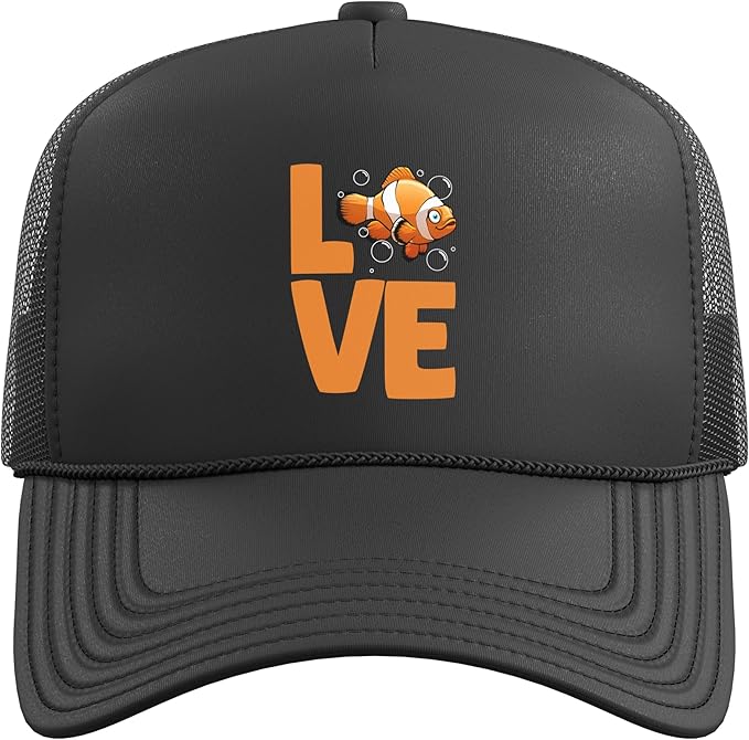 Cute Clownfish Art for Men Women Clown Fish Lovers Clownfish Trucker Hat with Adjustable Mesh Back