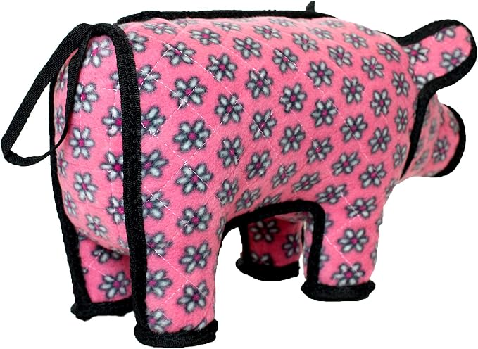 TUFFY® : 2 Pack Pig Dog Toy: Ultra Durable Plush Toy with Multiple Layers & Reinforced Seams, Washable and Floats, Original Construction