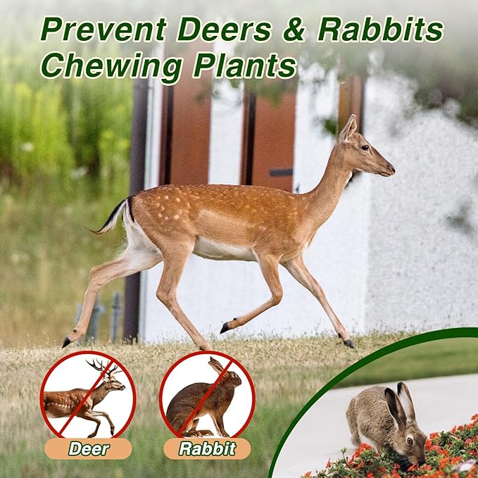 36 Pack Deer Repellent Rabbit Repellent Outdoor Deer Deterrent for Plants Flower Vegetable Tree Keep Deer Rabbit Out of Lawn Garden