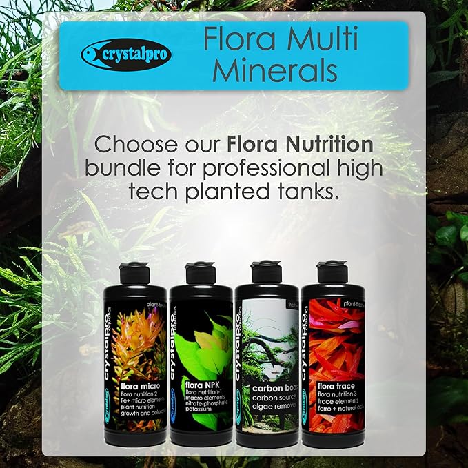 Flora Multi Minerals Aquarium Plant Fertilizer - All in One Aquarium Fertilizer for Fast Growing Healthy Plants - Plant Food for Root and Leaf Development (16.9 Fl Oz)