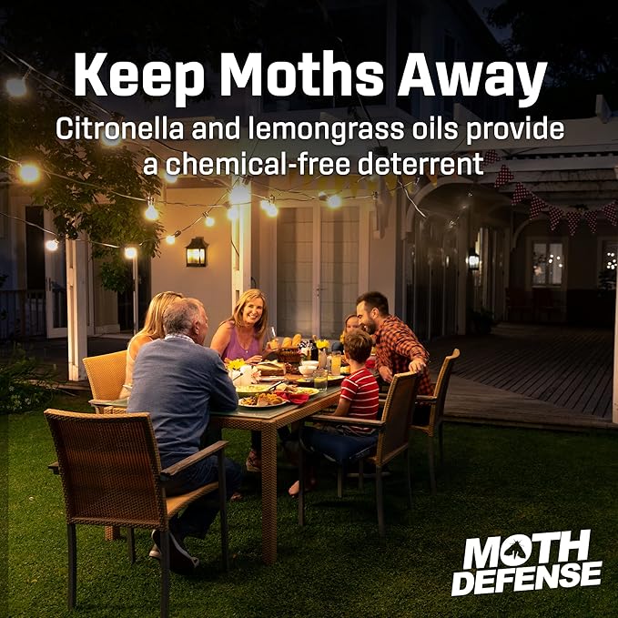 Exterminators Choice Moth Defense Spray - 32 Fl Oz - Natural Lemongrass & Citronella Formula - Animal Safe Moth Spray for Indoor & Outdoor Yard - Anti-Clothing & Fabric Treatment