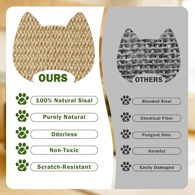 Cat Scratcher Bed, 3 in 1 Design-Bed, Scratcher, Hideaway Cave | with Elevated Sisal Pad & Reversible Fleece Mat,Sturdy HDPE Lounge for Indoor Cats, Tool-Free 30s Assembly, Supports 30 lbs