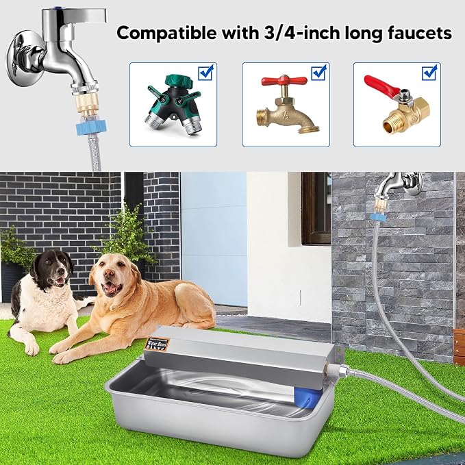 Automatic Water Dispenser for Dog, 6L Dog Water Bowl Dispenser, Large Water Feeder