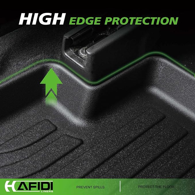 HAFIDI® Floor Mats for 2017-2020 Ford Fusion & Lincoln MKZ Car Mats for Fusion All Weather Floor Liners Protection TPE, Fits 1st & 2nd Row Full Set Custom Accessories, Black