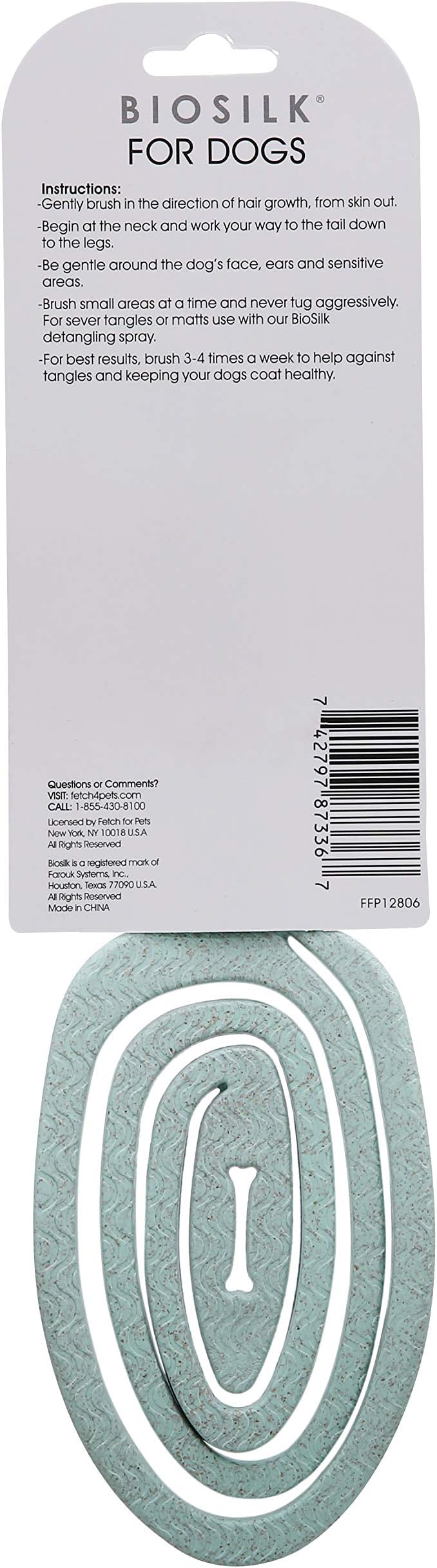 BioSilk for Pets Eco Friendly Detangling Pin Brush for Dogs, Gentle Dog Grooming Brush Designed to Help Remove Knots and Tangles and Support Healthy Coats for All Dogs | Gentle grooming brush removes knots and tangles, supports healthy coats for all do...