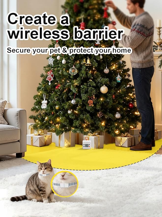FLYSPEAR Extra Indoor Wireless Pet Barrier Transmitter, Transmitter Only,White