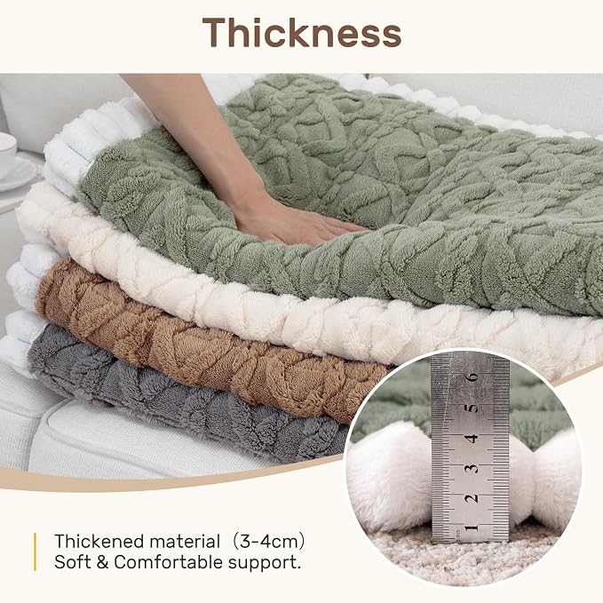 Couch Cover for Dogs, Washable Non Slip Sofa Covers for 3 Cushion Couch Pet Friendly Fuzzy Sofa Protector&Bed Mat for Pets (27.6"x70.9" Green)