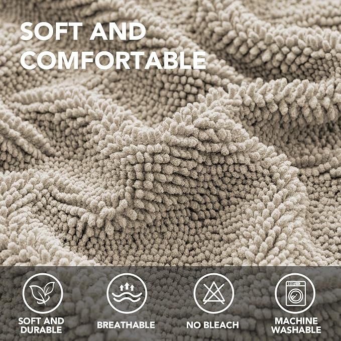 H.VERSAILTEX Non Slip Pet Couch Cover Chenille Dog Bed Protector Thick Soft Sofa Slipcover Pet Friendly Washable Couch Cushion Covers for Pets (30" x 53", Island Fossi)