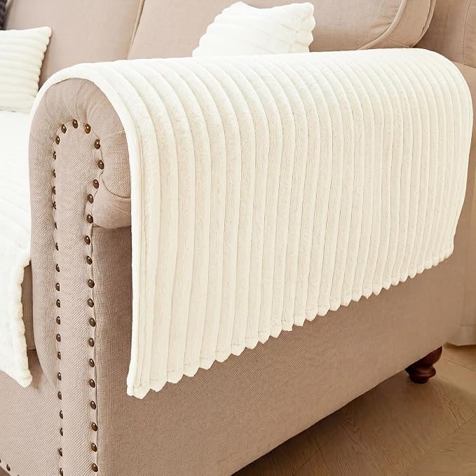 FUANGUI Waterproof Armrest Couch Cover for Dogs, Washable Backrest Cover | Soft Recliner Chair Protector, Cat Dog Armchair Armrest Cover Non-Slip Couch Covers Sofa Pet Friendly