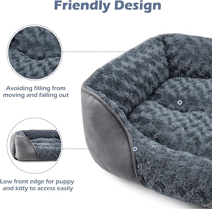 XX-Large Dog Bed for Large Medium Small Dogs, Rectangle Washable Dog Bed, Orthopedic Dog Bed, Soft Calming Sleeping Puppy Bed Durable Pet Cuddler with Anti-Slip Bottom XXL(42"x30"x10")