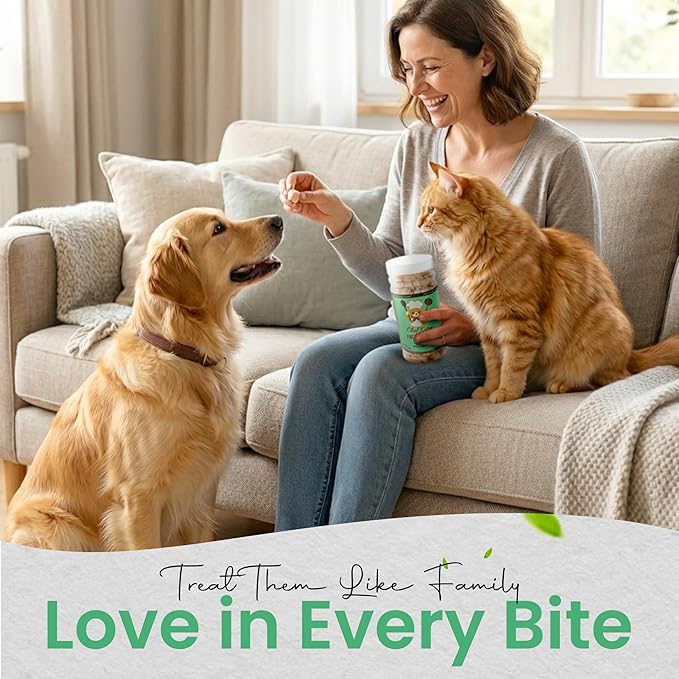 Freeze Dried Chicken Cat Treats | Healthy Dog Food Toppers 100% Human Grade | Single Ingredient, Grain Free Chicken Dog Treats | Inspected & Tested in USA | No Additives or Preservatives, 1.75 oz