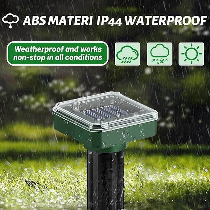 Mole Repellent 10 Pack Solar Powered Snake Repellent for Yard Ultrasonic Sonic Mole Deterrent Pest Control Rodent Repeller Chaser Gopher Vole Trap Outdoor Gopher Ultrasonic for Lawn Garden Repeller