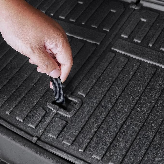 Cargo Mat for Hyundai Santa FE 2024-2026 (Fit Hybrid and Gas), All Weather TPE Cargo Mat with Backrest Mat Rear Cargo Liner Protection for Hyundai Santa Fe