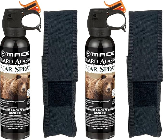 Mace Animal Defense Sprays - EPA Registered Animal Deterrent, Max Strength OC, Outdoor Safety Personal Protection for Women & Men, Guard Alaska Bear Spray OR Mace Dog Spray Options