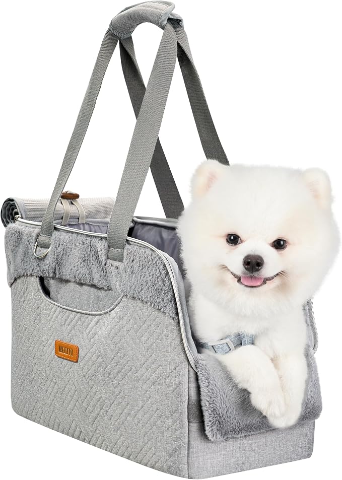 Dog Purse Carrier for Small Dogs Cats Rabbits Up to 12lbs, Lightweight Pet Sling Carriers with Large Pockets, Portable Puppy Soft Sided Tote Bag Carrier for Vet,Hiking,Travel