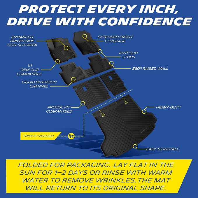 Michelin Vehicle Mats, Premier Series All-Weather TPE Custom Fit Liner for Honda HR-V LX/EX-L/Sport 2023-2026 Gasoline & Hybrid & Acura ADX 2025-2026, without Premium Audio System, Floor Mats(6 Piece)